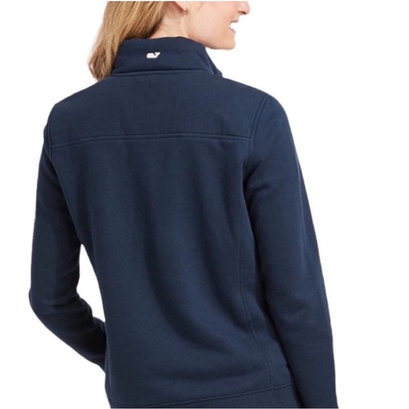 Vineyard Vines 1/2 Zip Shep Sweater Blue Size Women’s Medium - Picture 3 of 10